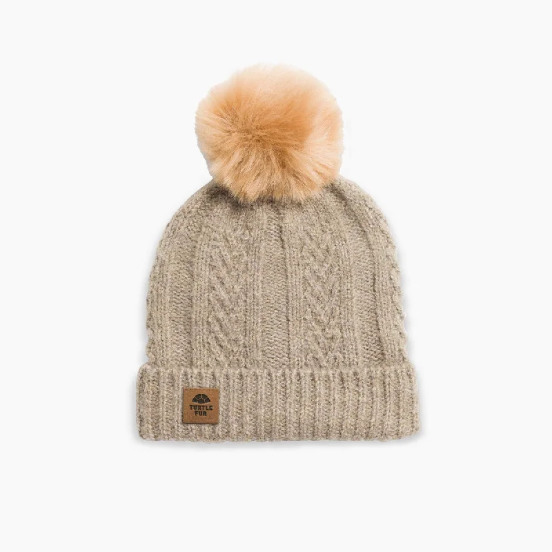 Recycled Knit Lindsey Pom - Sand