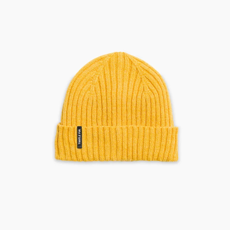 Recycled Polyester Blend Clara Knit Beanie - Sunny