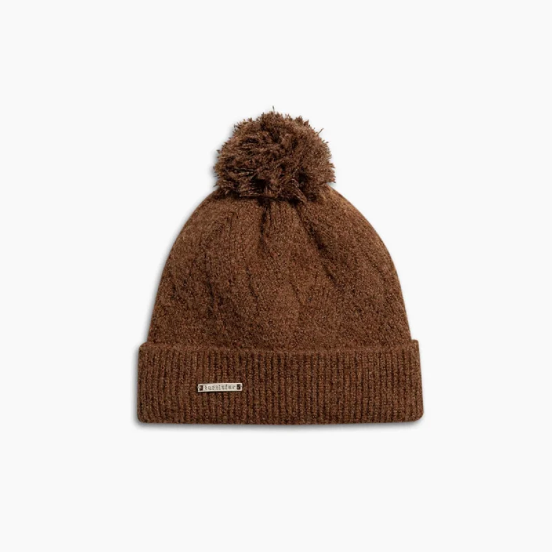 Recycled Victoria Pom Beanie - Brown