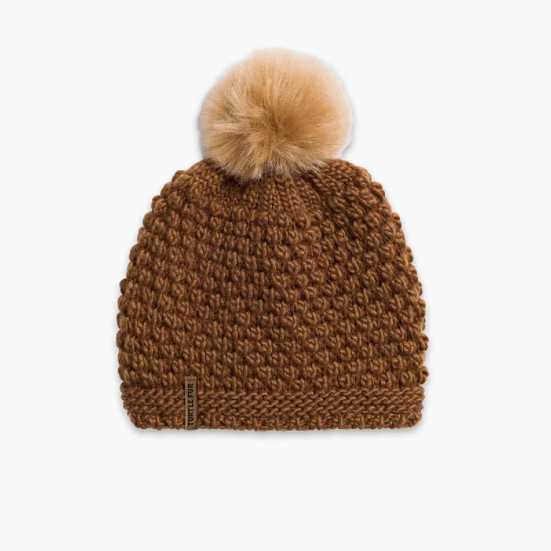 Snowfall Pom Beanie - Camel