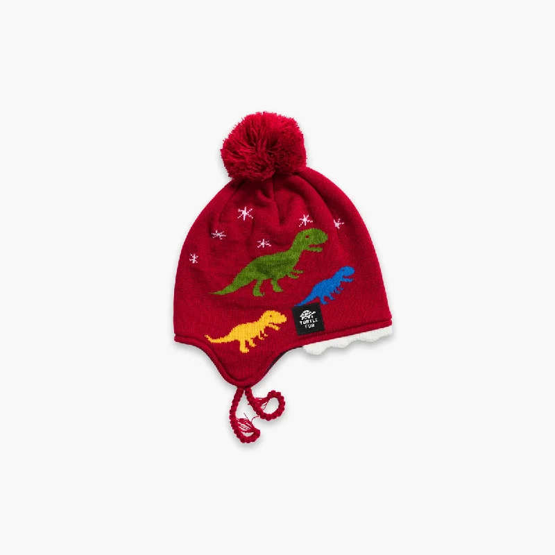 Toddler Chomp Chomp Earflap - Red