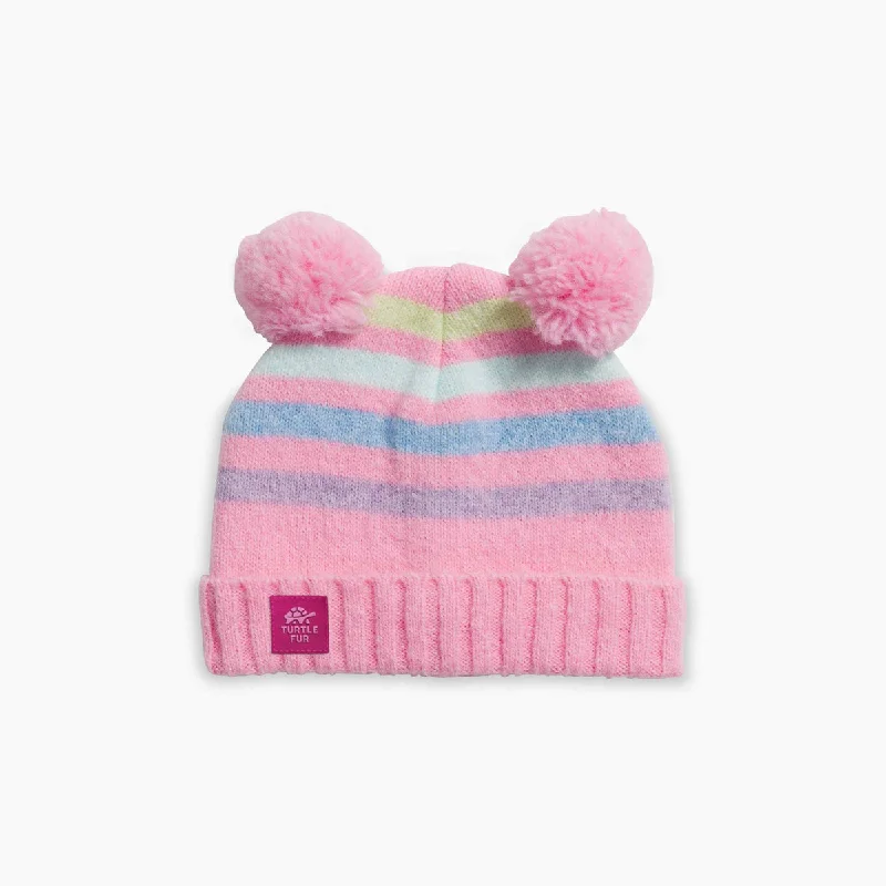 Toddler Pom Party Beanie - Petal